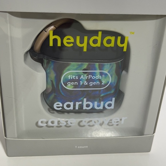 Heyday AirPod Gen 1 & Gen 2 Green & Blue Marble Hardshell Case - Picture 2 of 5